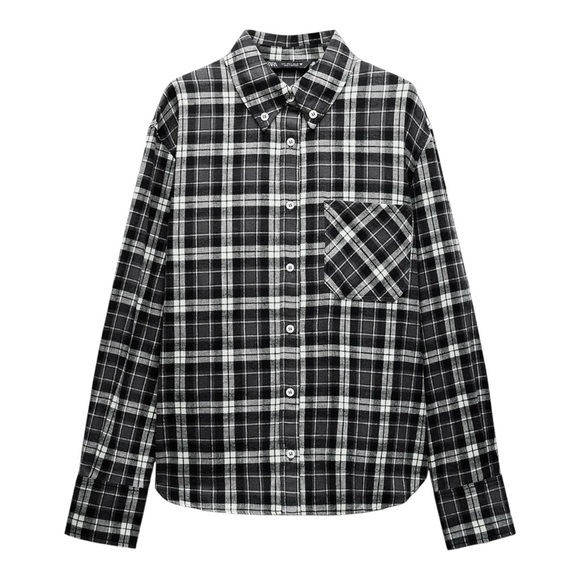 Zara Tops - 🖤 ZARA Plaid Flannel Shirt | Size L | New